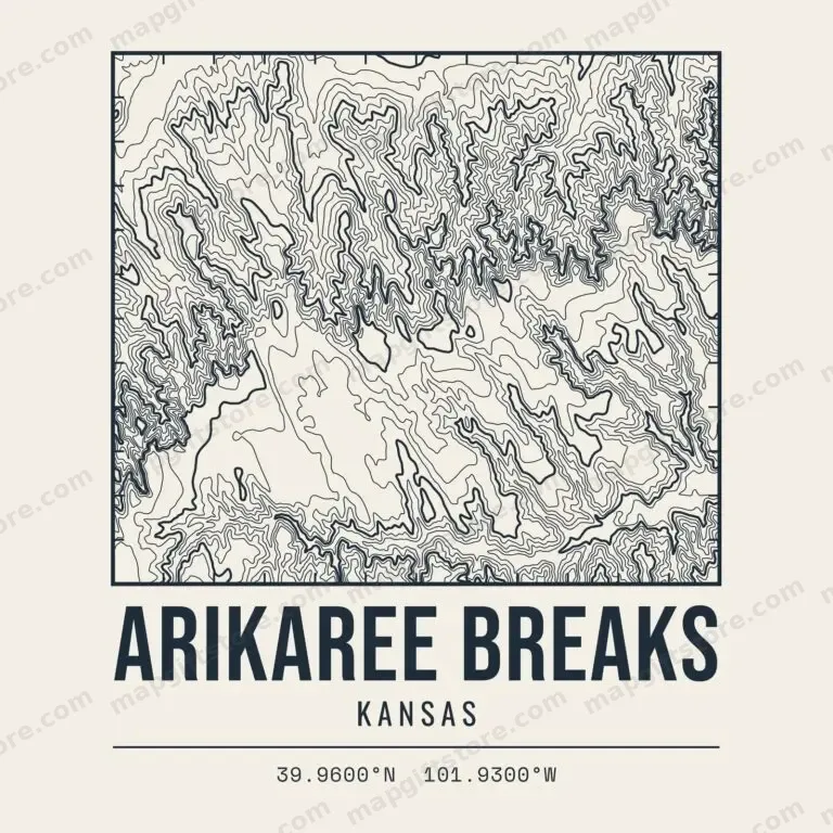 Arikaree Breaks topo map