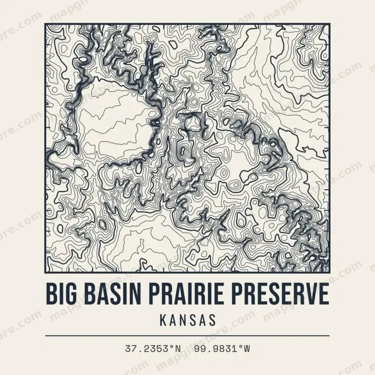 Big Basin Prairie Preserve topo map