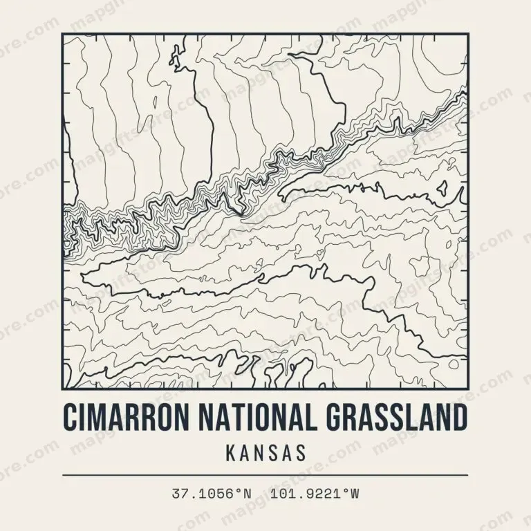 Cimarron National Grassland topo map