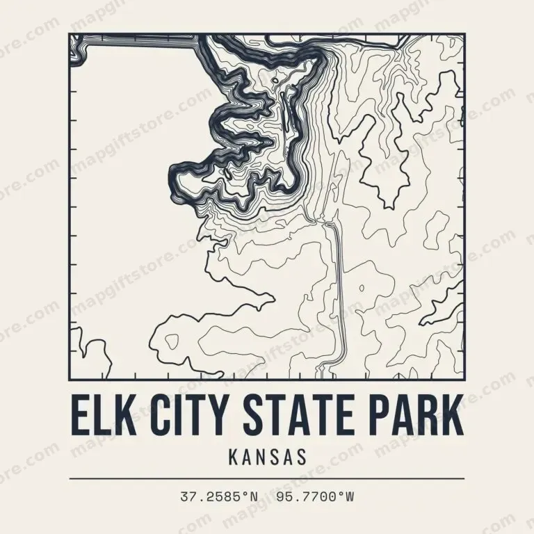 Elk City State Park topo map