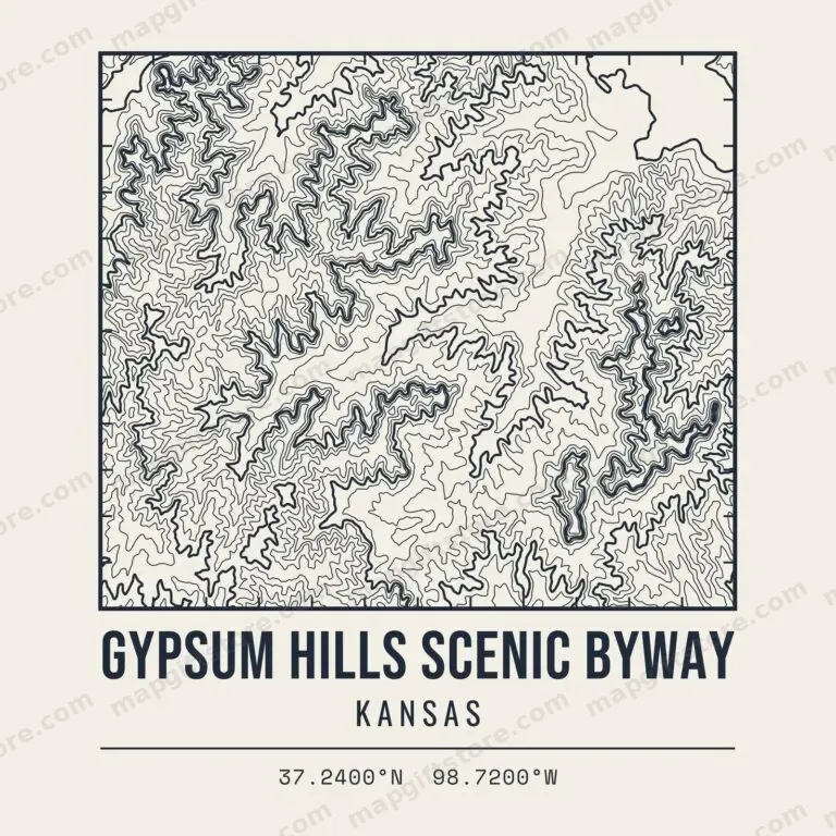 Gypsum Hills Scenic Byway topo map