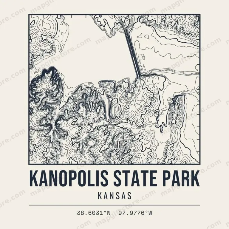 Kanopolis State Park topo map