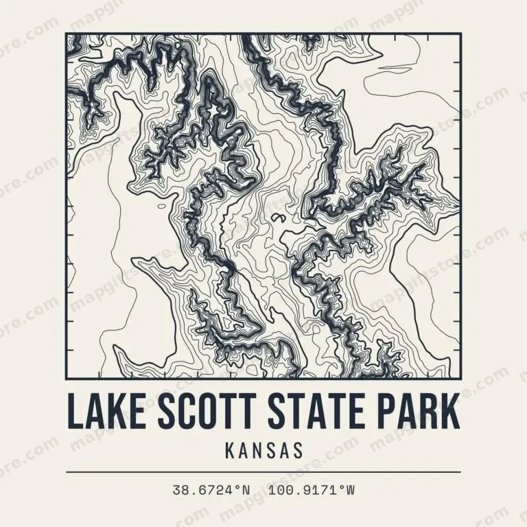 Lake Scott State Park topo map