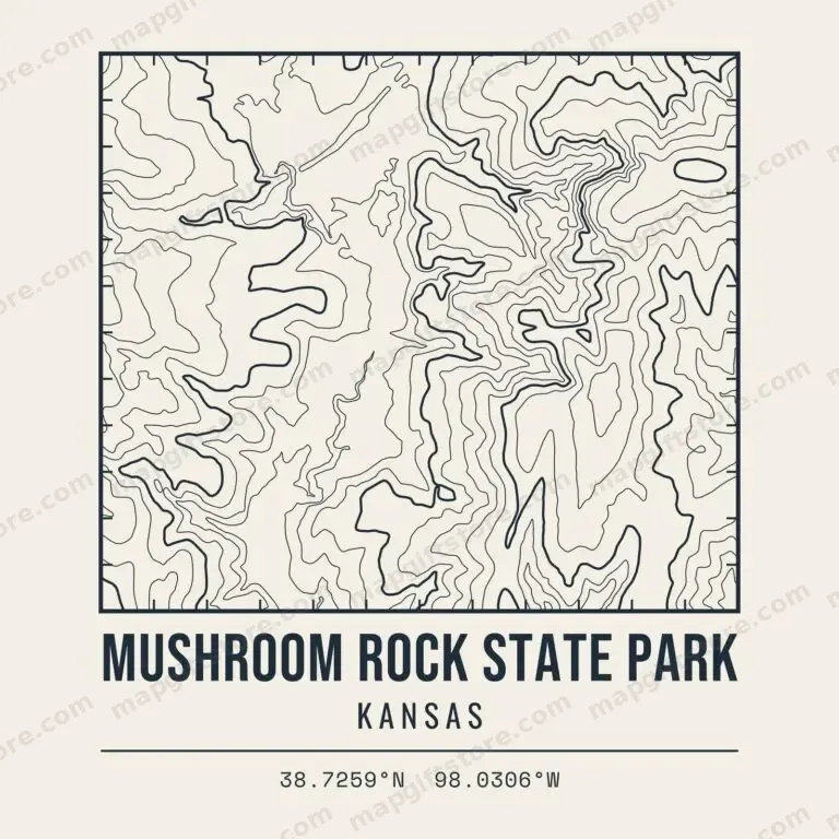 Mushroom Rock State Park topo map
