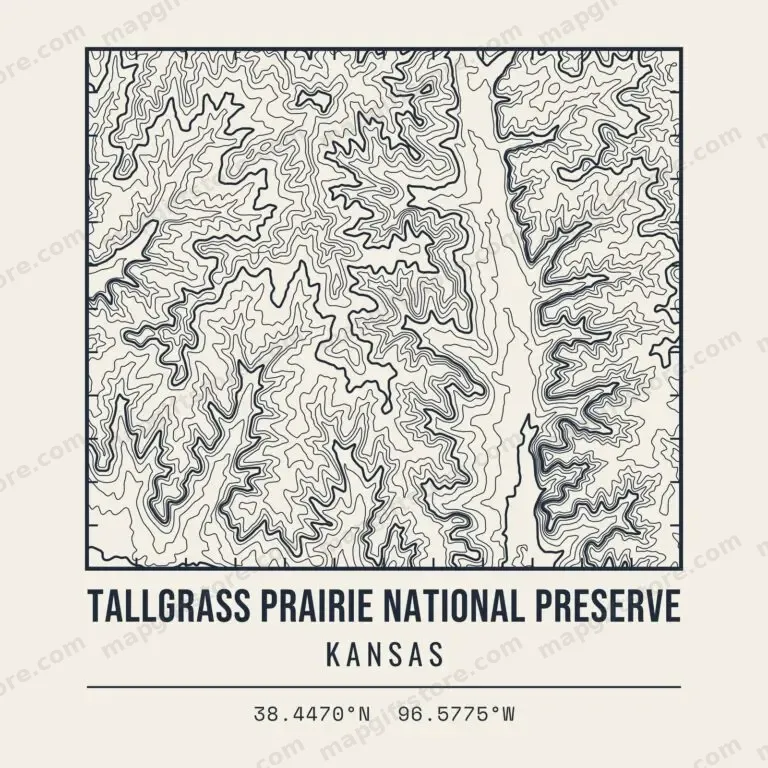 Tallgrass Prairie National Preserve topo map