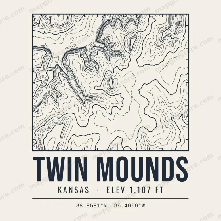 Twin Mounds topo map